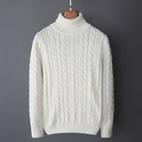 Autumn And Winter Pullover High Neck Jacquard Thick Loose Warm Sweater