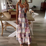 Summer Casual Printed Camisole Long Dress