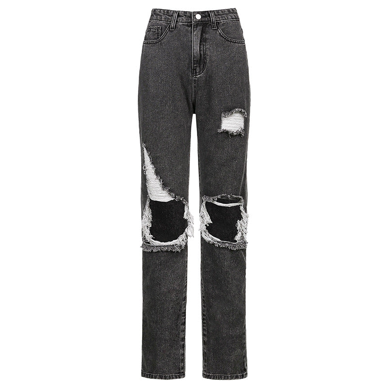 Fashion Jeans Irregular Pockets