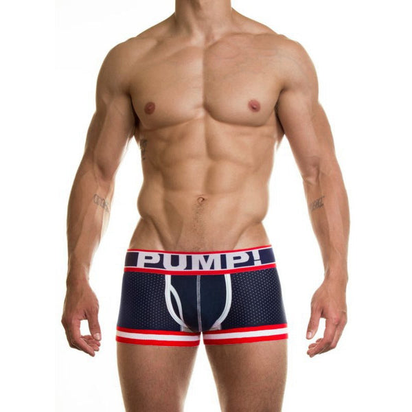 Men's Underwear Stretch Cotton Mesh Boxer Briefs Sexy Breathable Mesh
