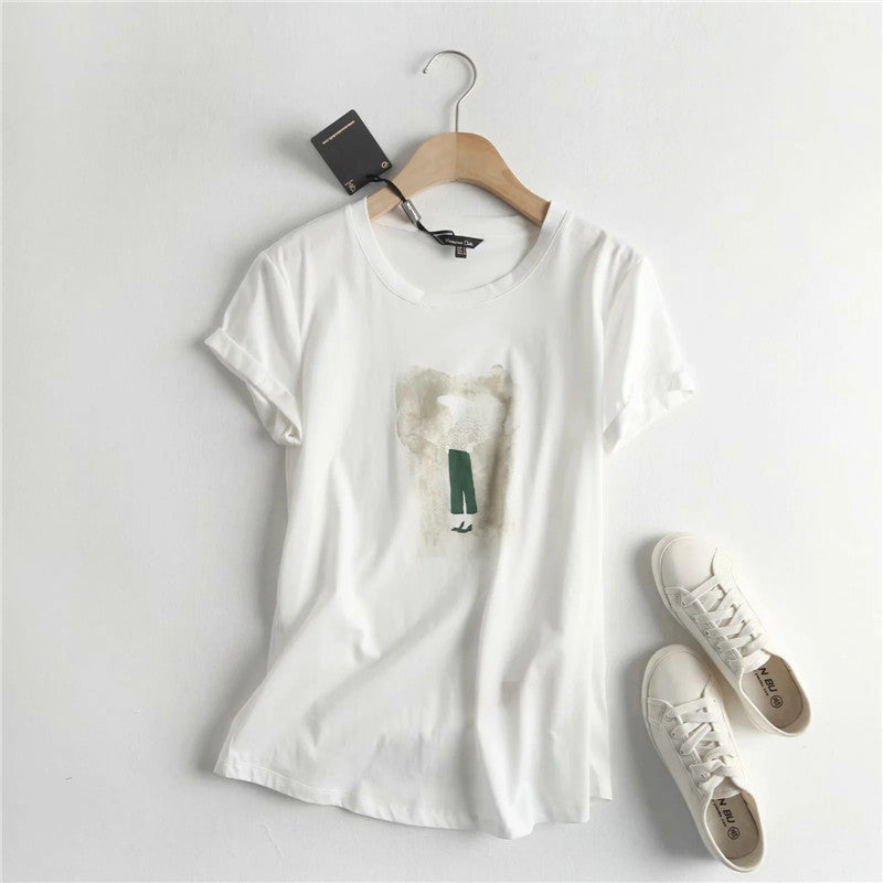 Outline Pattern Printed T-shirt