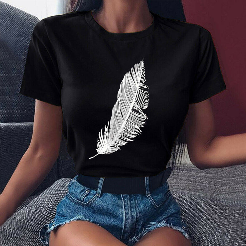 Short Sleeve Feather WISH t-shirt