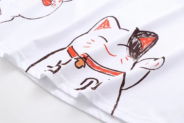 Cat Print Japan Style Harajuku T Shirts