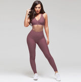 sexy hips jacquard yoga set sports hips leggings fitness set
