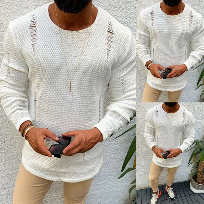 Explosive style men's knit sweater