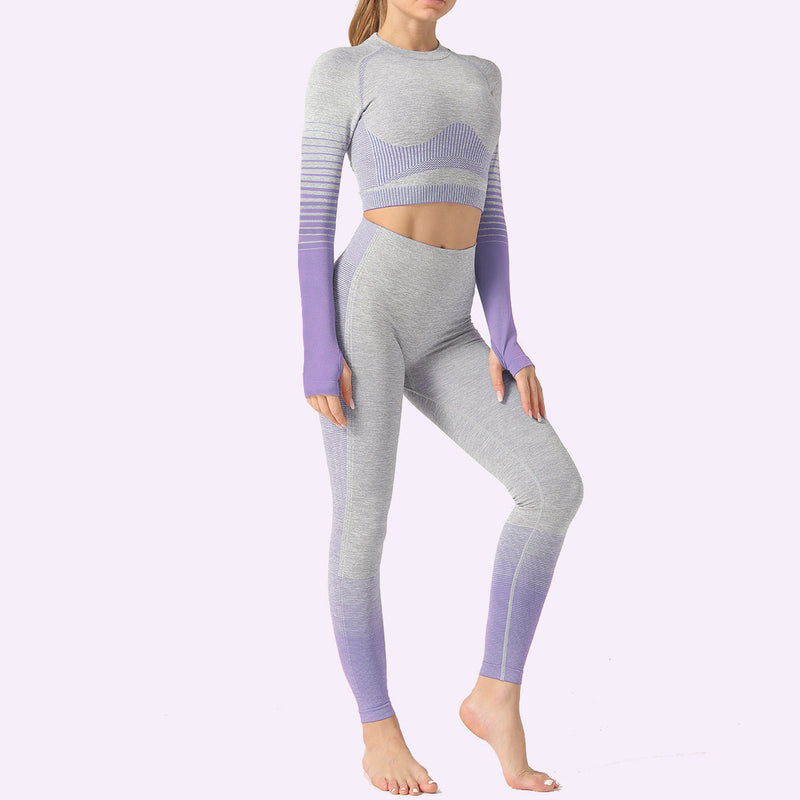Sexy Women Yoga Sets Gym Fitness Athletic 2 Pcs Sports Suits Set Pants Leggings Sportswear
