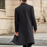 British style loose woolen trench coat