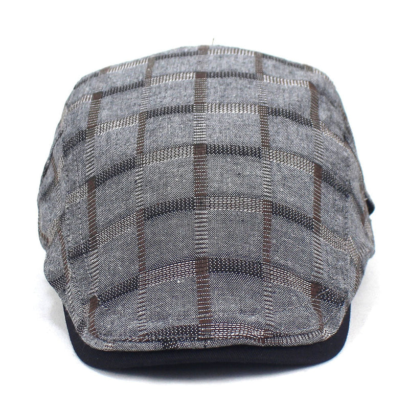 Casual Duck Tongue Checked Hat