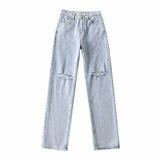 Rolled Edge Mopping Jeans