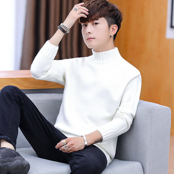 high neck thickened sweater