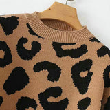 Leopard print pullover women
