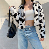 Cow Fur Warm Short Jacket