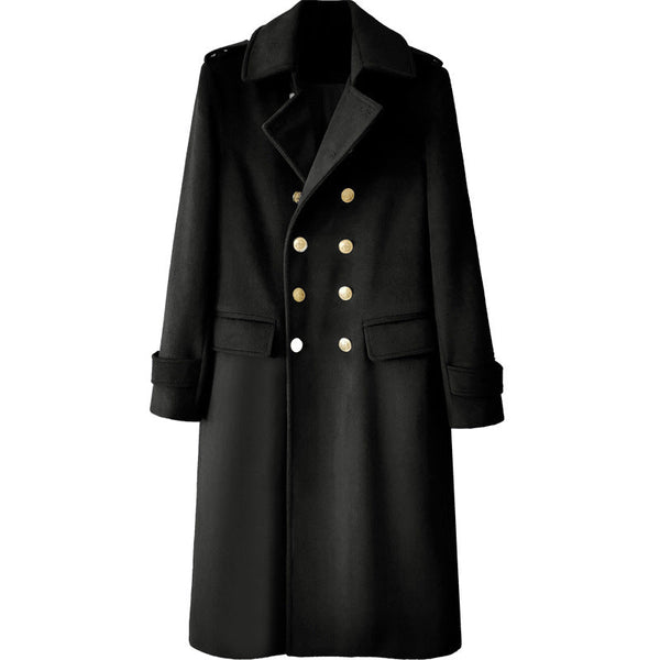 Double Breasted Extended Woolen trench Coat
