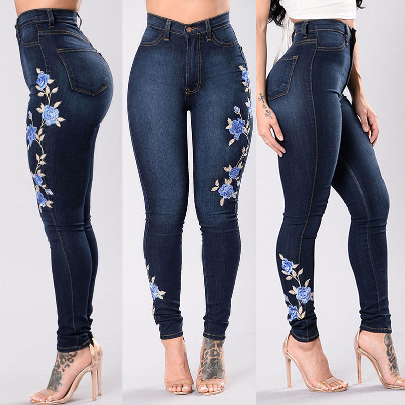 embroidered jeans for women