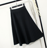 Solid Color Thin Knit Skirt