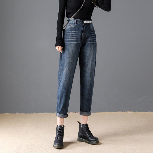 High-rise Harem Cropped Jeans