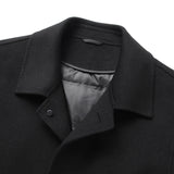 Thickened double-sided woolen coat with down liner for men