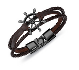 Alloy Leather Charm Bracelets