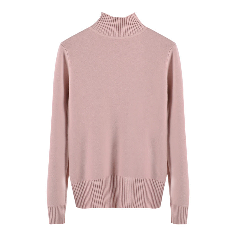 Half turtleneck knitted sweater