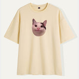 cat face print Women's T-shirt
