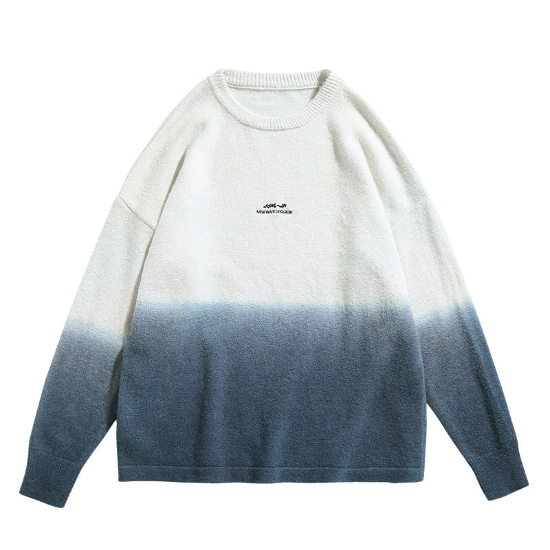Loose alpaca embroidered sweater