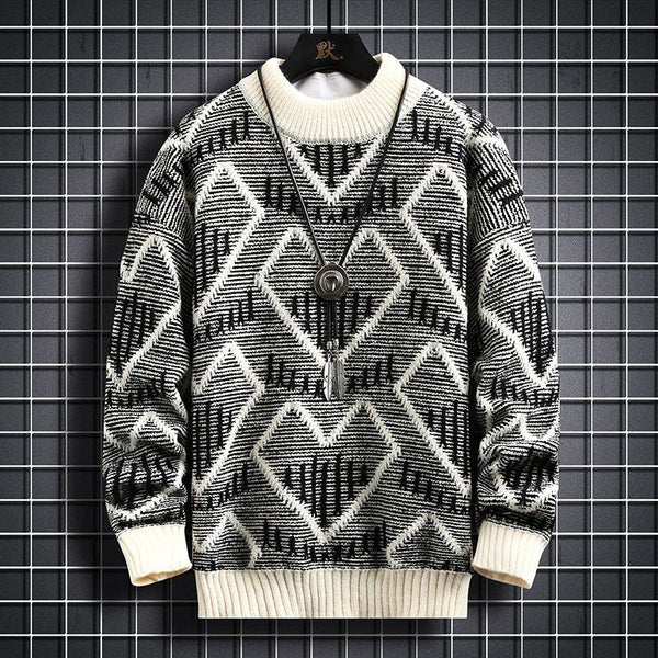 Men's Polyester Warm Sweater In Winter