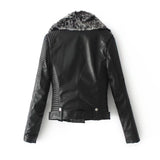 Lamb Hair Thick PU Leather Jacket