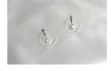 Garden circle zircon drill s925 sterling silver gold plated rear adjustable earrings earrings female