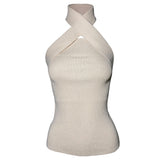 Cross-wrapped strapless vest