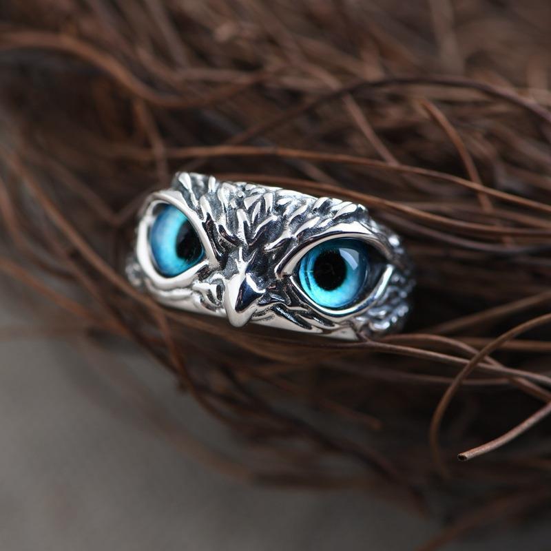 Vintage Demon Eye Owl Ring For Women