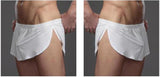 Milk silk split loose loose shorts for men