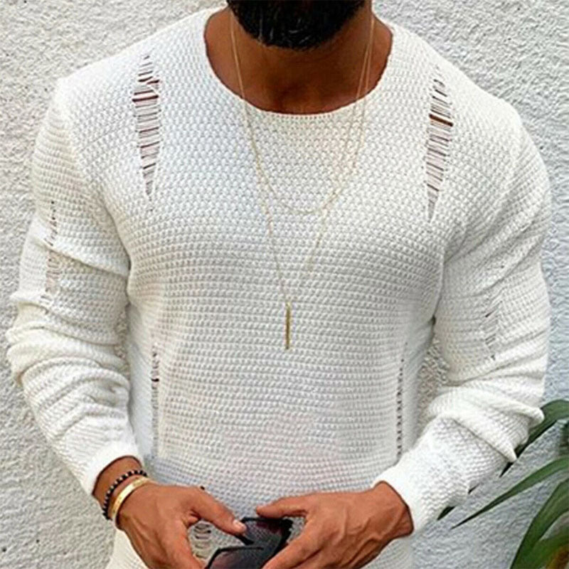 Explosive style men's knit sweater