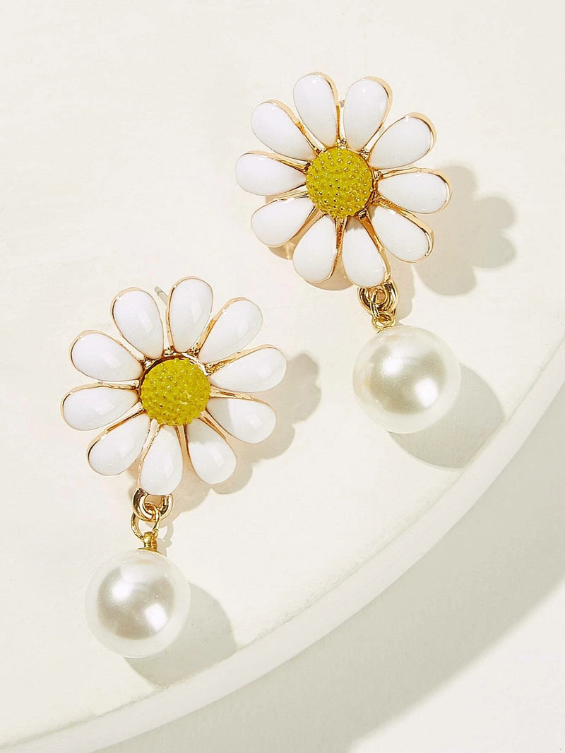 Fashion Small Fragrant Yellow Flower Earrings