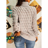 High Neck Long Sleeve Loose Sweater
