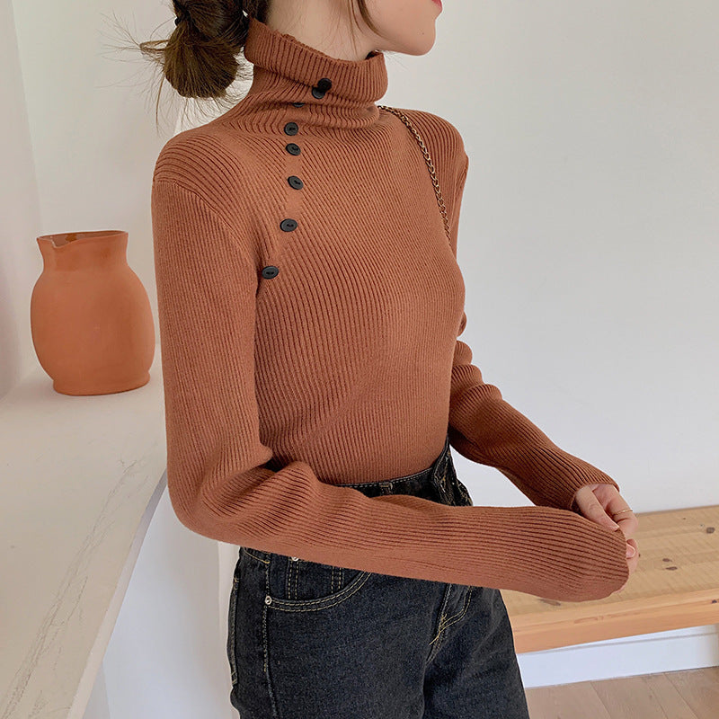 Simple slim sweater women