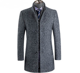 Winter wool thickened windbreaker trench coat man