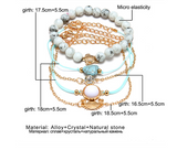 Geometric Round Diamond Set Of Bracelet