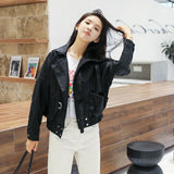 Leather Clothing All-match Beige Loose Jacket