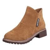 Frosted Martin Low Heel Boots