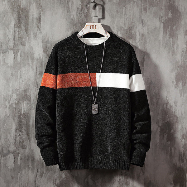 Loose-colored pullover sweatshirt