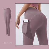 Yoga Pant With Pocket Women Leggings Tummy Control Jogging Tight Fitness Pants