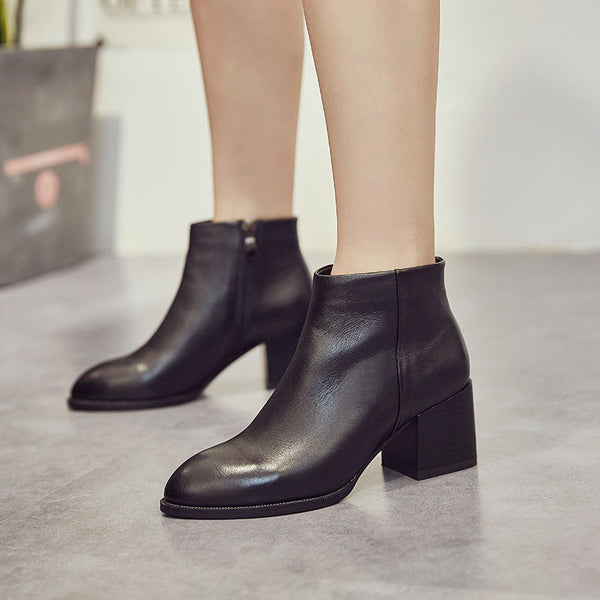 Autumn And Winter Leather Boots