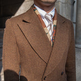 Men's Vintage Wool Brown trench coat