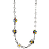 Creative Daisy Pearl Stitching Necklace For Men And Women