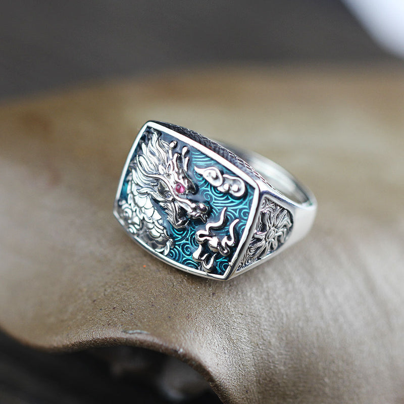 Sterling Silver Dragon Rings For Men And Women