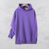 Solid color hooded sweater