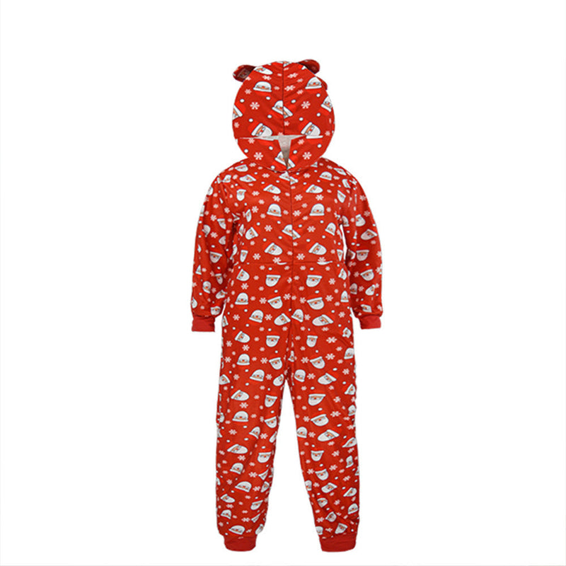 Christmas Family Matching Onesis Sleepwear Jumpsuit Santa Romper Nightwear For Kid Adults