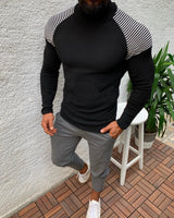 Men's long sleeve pullover turtleneck sweater