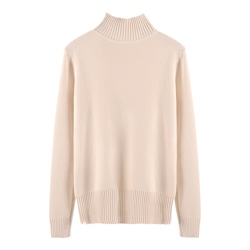Half turtleneck knitted sweater