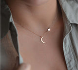 Moon Star Necklace Women